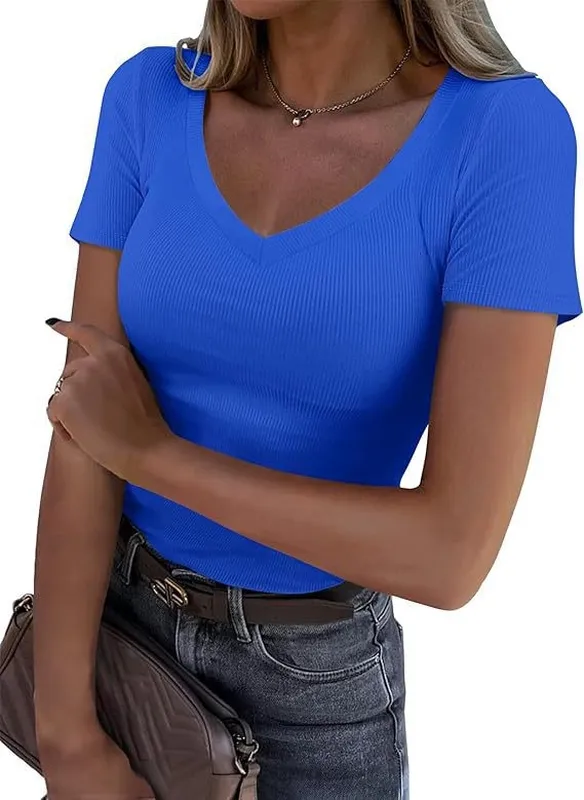 V-Neck Long Sleeve Top