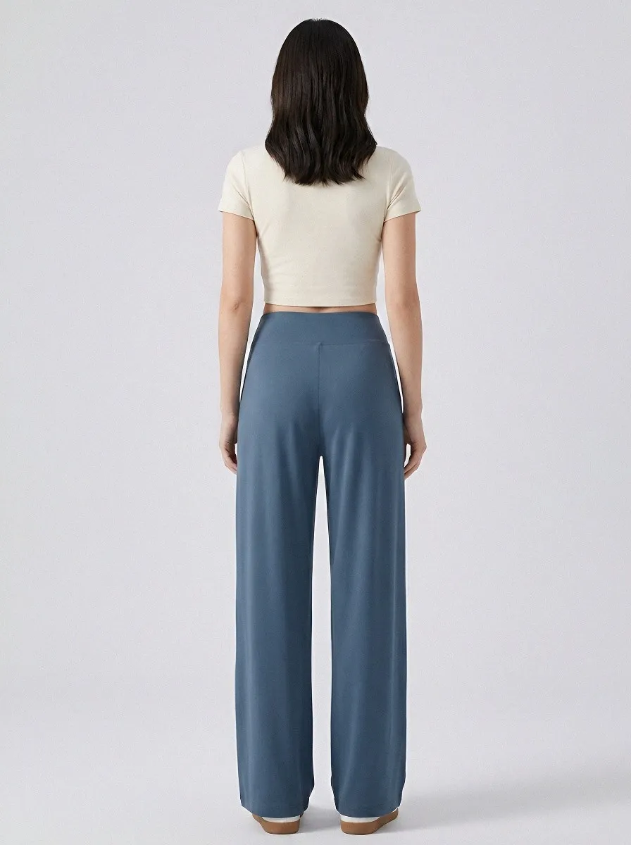 Women's Ice Silk Everyday Straight-Leg Casual Pants
