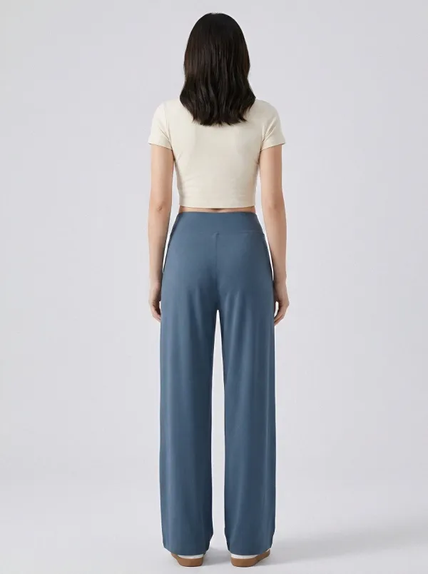 Women's Ice Silk Everyday Straight-Leg Casual Pants
