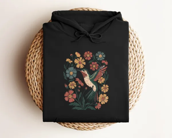 Hummingbird Graphic Pullover Hoodie