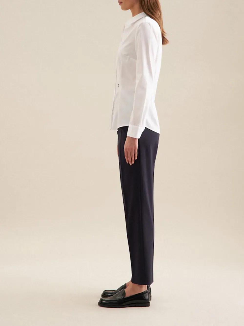 Plain Colored Long Sleeve Casual Style Blouses