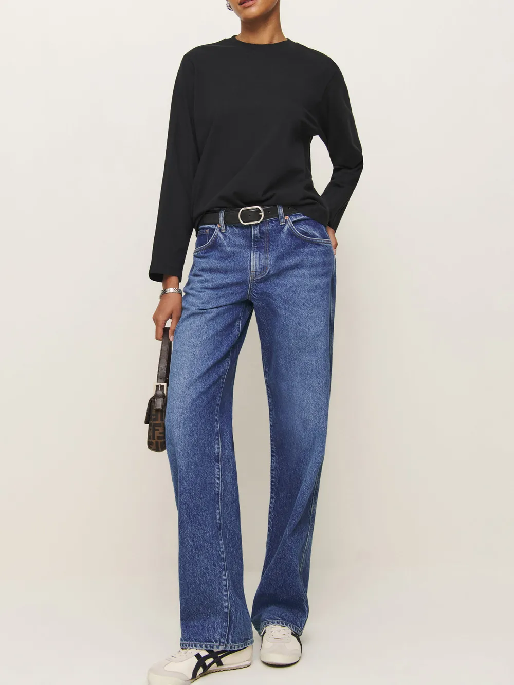 Loose Fit Crew Neck Long Sleeve Tee