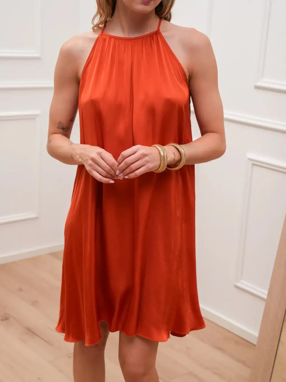 Polished Tulip Mini Dress