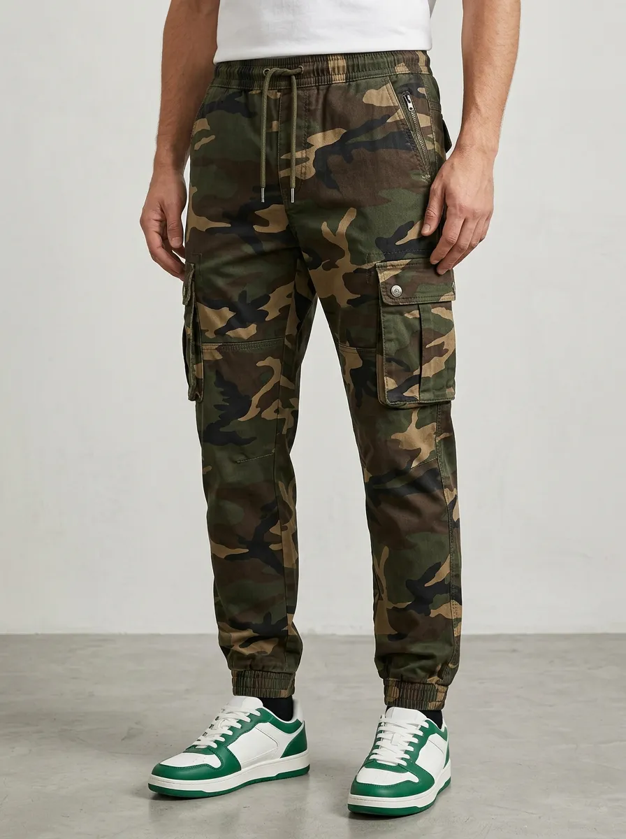 Rugged Camouflage Military-Inspired Camouflage Cargo Pants