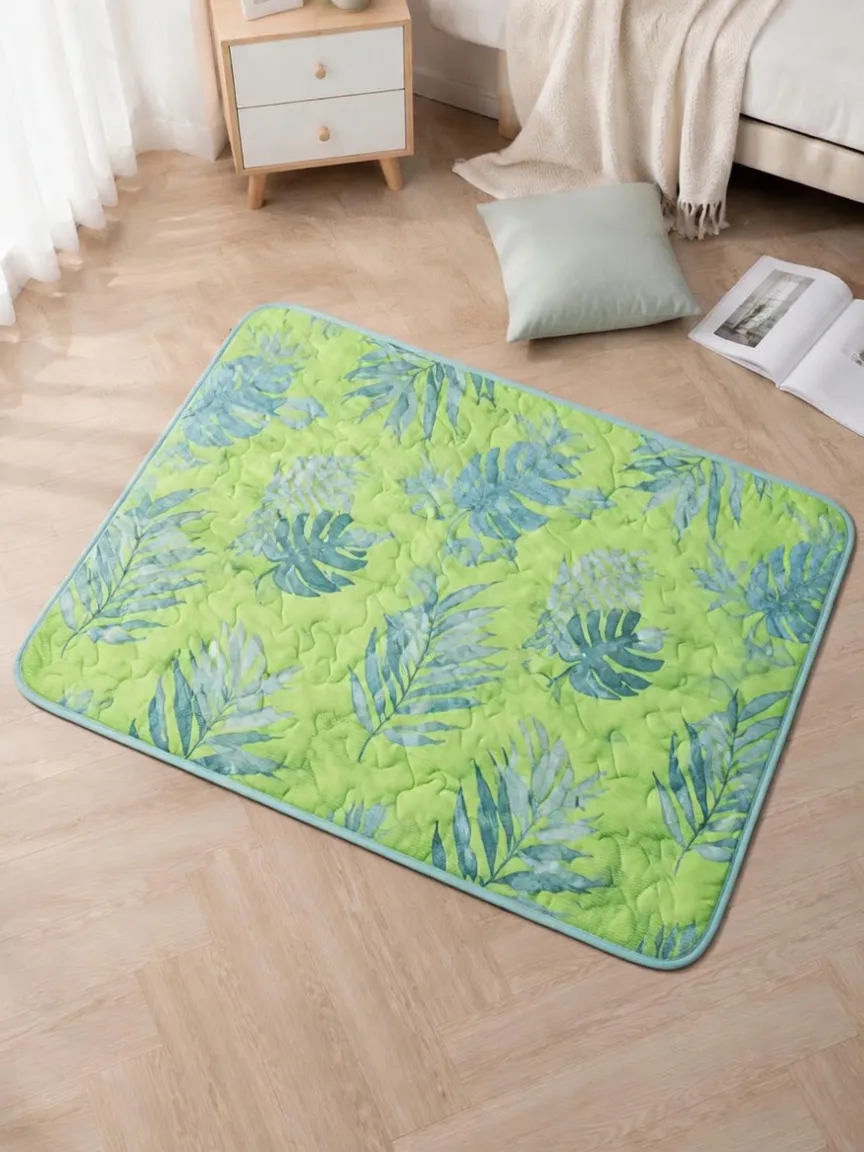 Tropical Plant Monstera Leaf Print Cooling Mat
