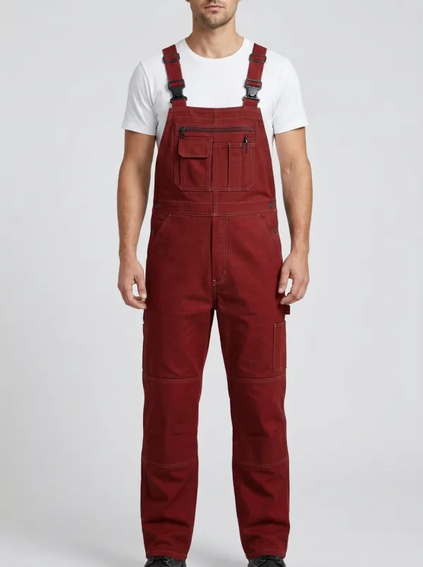 Men's Classic Multi-Pocket Bib Work Overalls