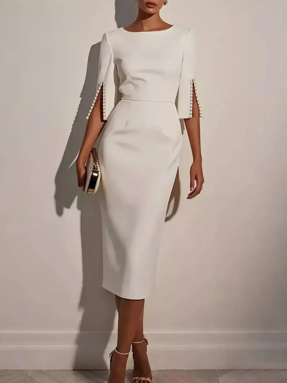 Side Slit Midi Dress
