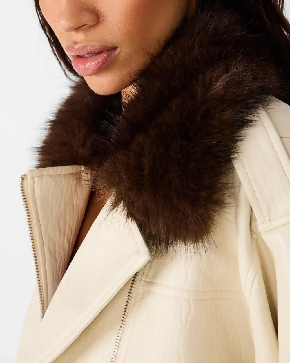 Faux Leather Utility Jacket