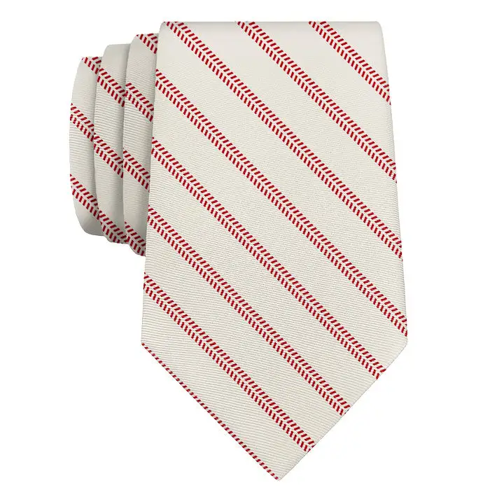 Baseball Stripe Pattern Necktie