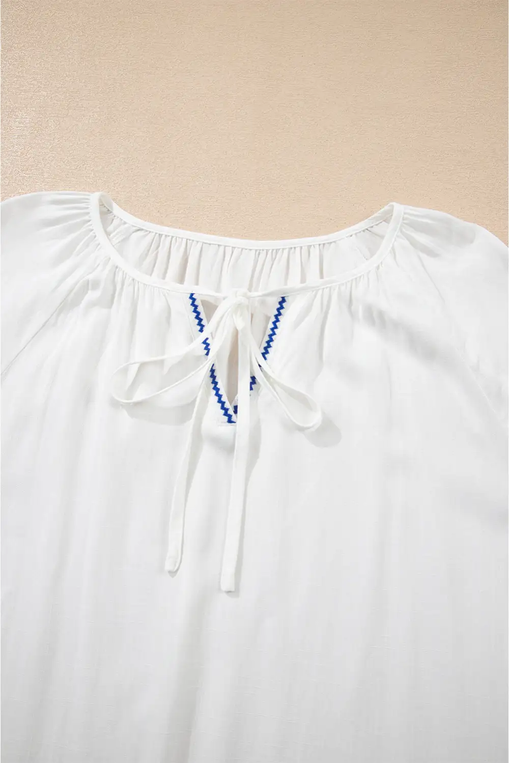Floral Embroidered V-Neck Blouse