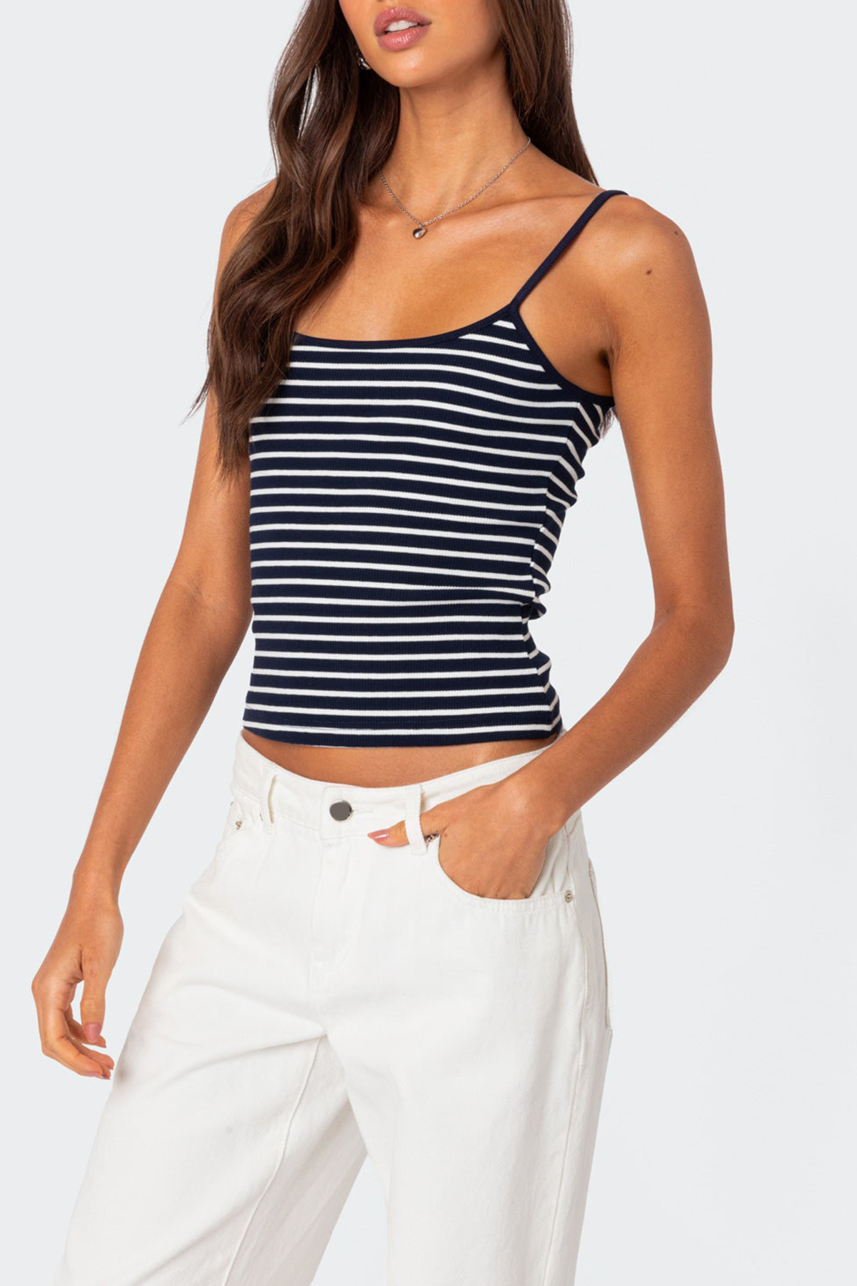 Striped Ribbed Tank Top