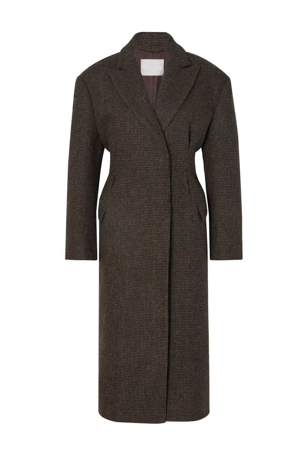 Wool Blend Tailored Long Coat