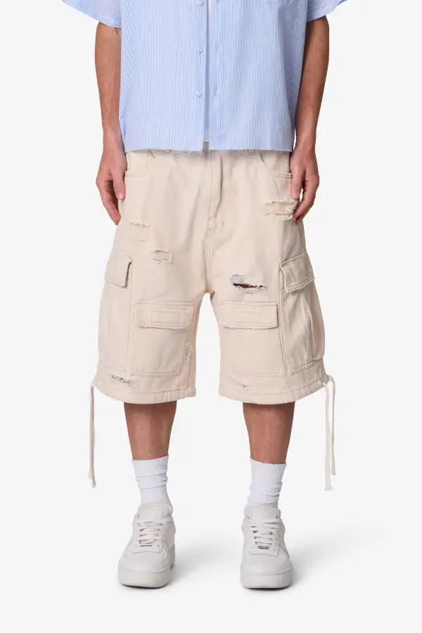 Weathered Baggy Cargo Shorts