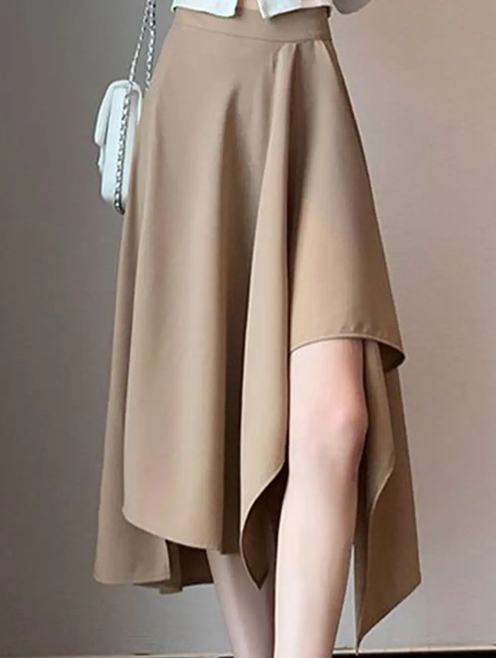 Irregular A-Line Midi Skirt