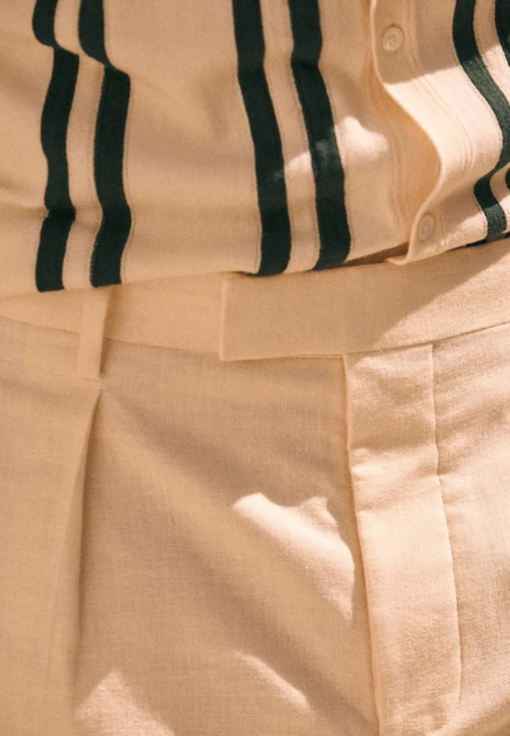 Cotton Trousers-Ecru