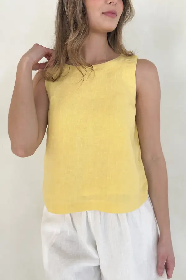 Soft Linen Blend Top