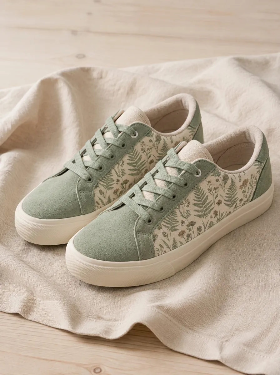 Women's Botanical Fern Leaf Weekend Skate Shoes