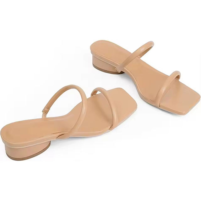 Selina Two-Strap Chunky Heels