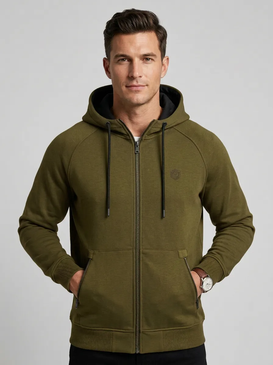 Active Minimalist Zip-Up Finish Men's Sport Jacket
