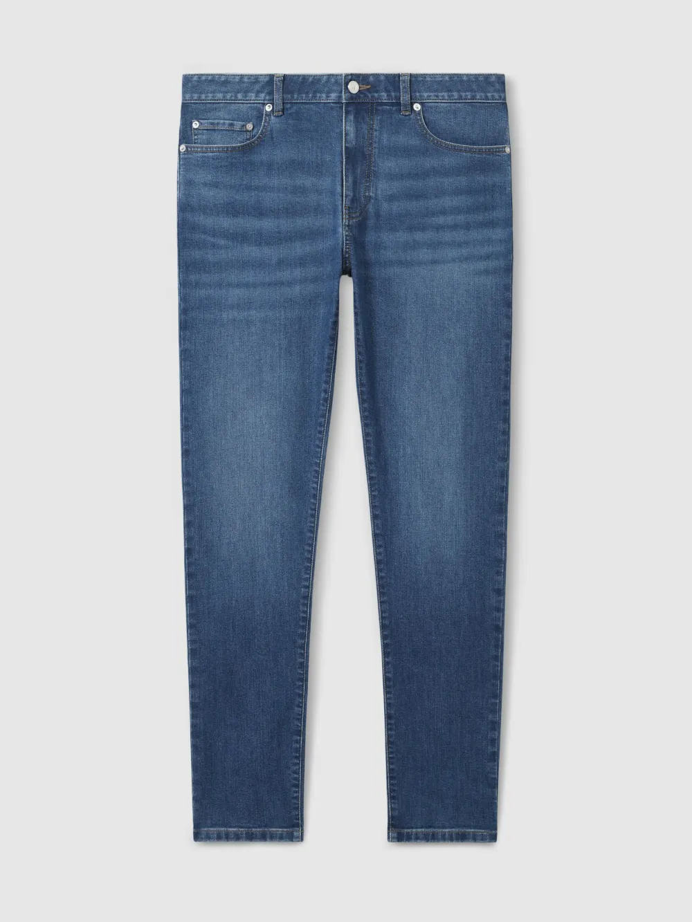 Solid Color Basic Slim Fit Men's Jeans