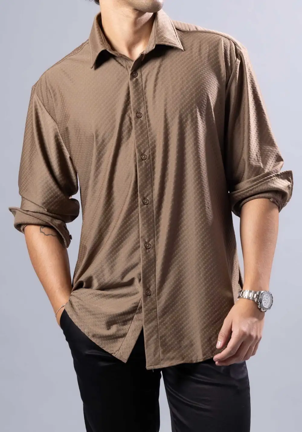 Tailored Button Up Dress Shirt