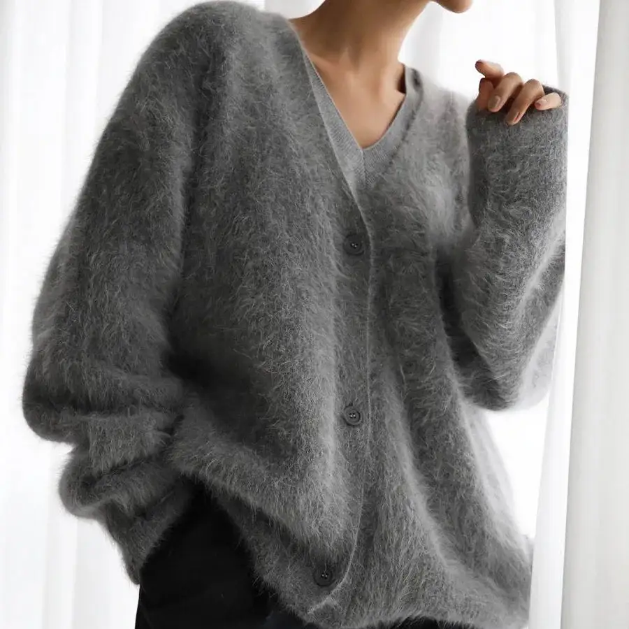 Oversized Fuzzy Mohair Cardigan