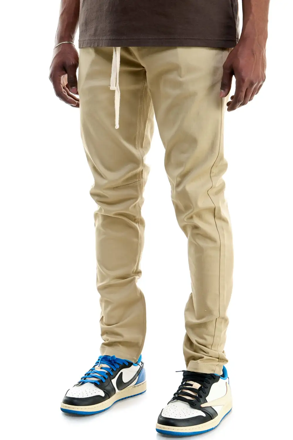 Men's Urban Skinny Raw Hem Zip Detail Pants