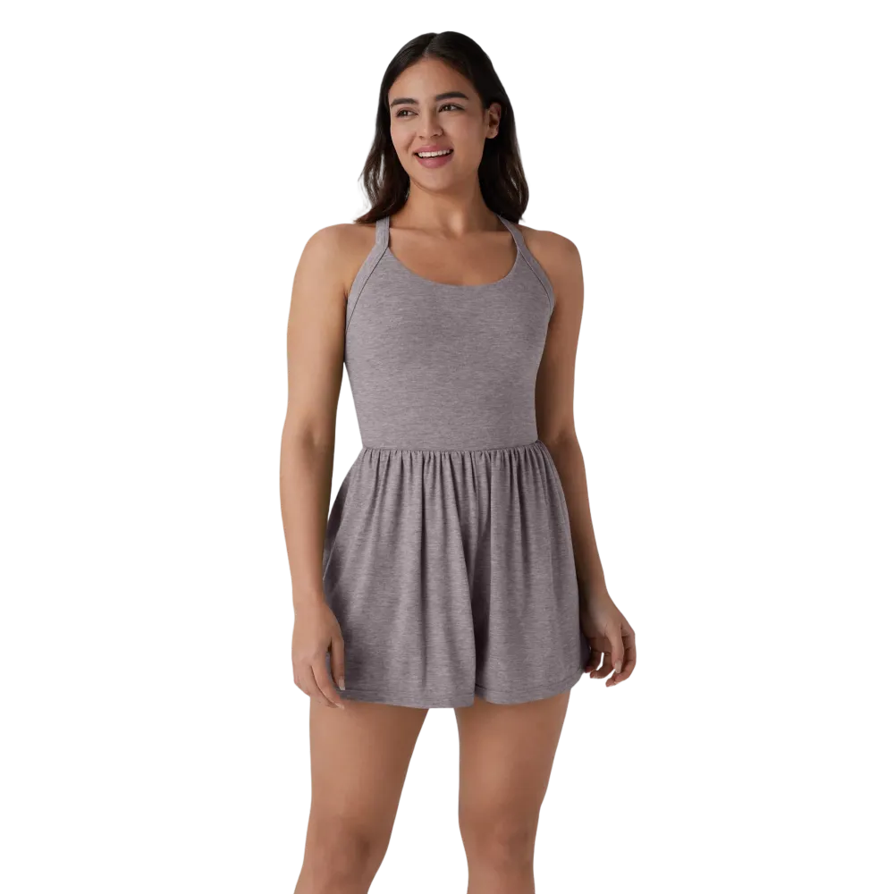Women’s Backless Twisted Romper – 2-in-1 with Pocket