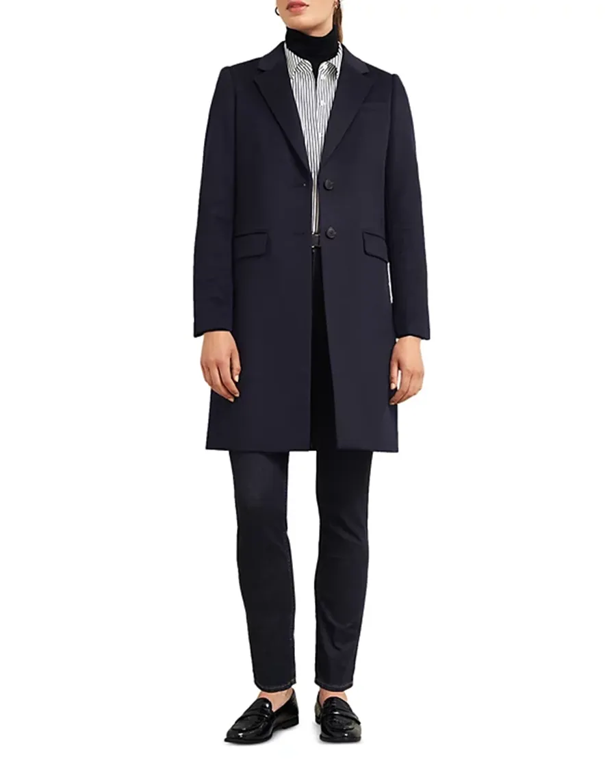 Flap Pockets at Front Wool Coat