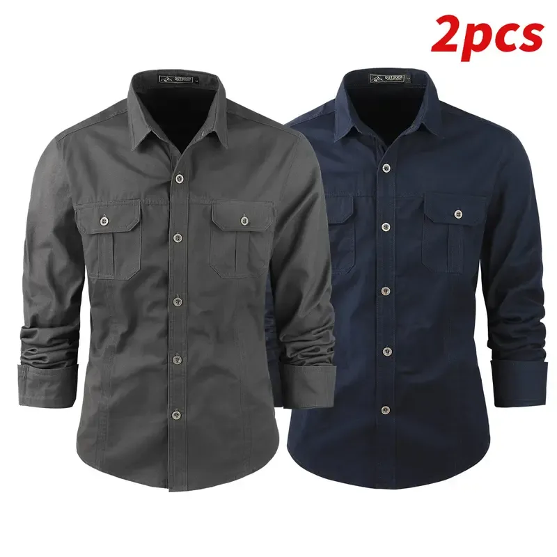 Men's Long Sleeve Cotton Casual Shirt
