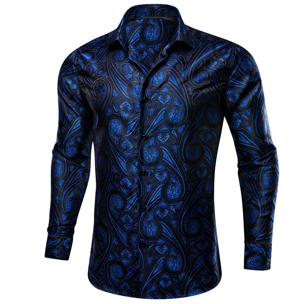 Casual Paisley Silk Dress Shirt