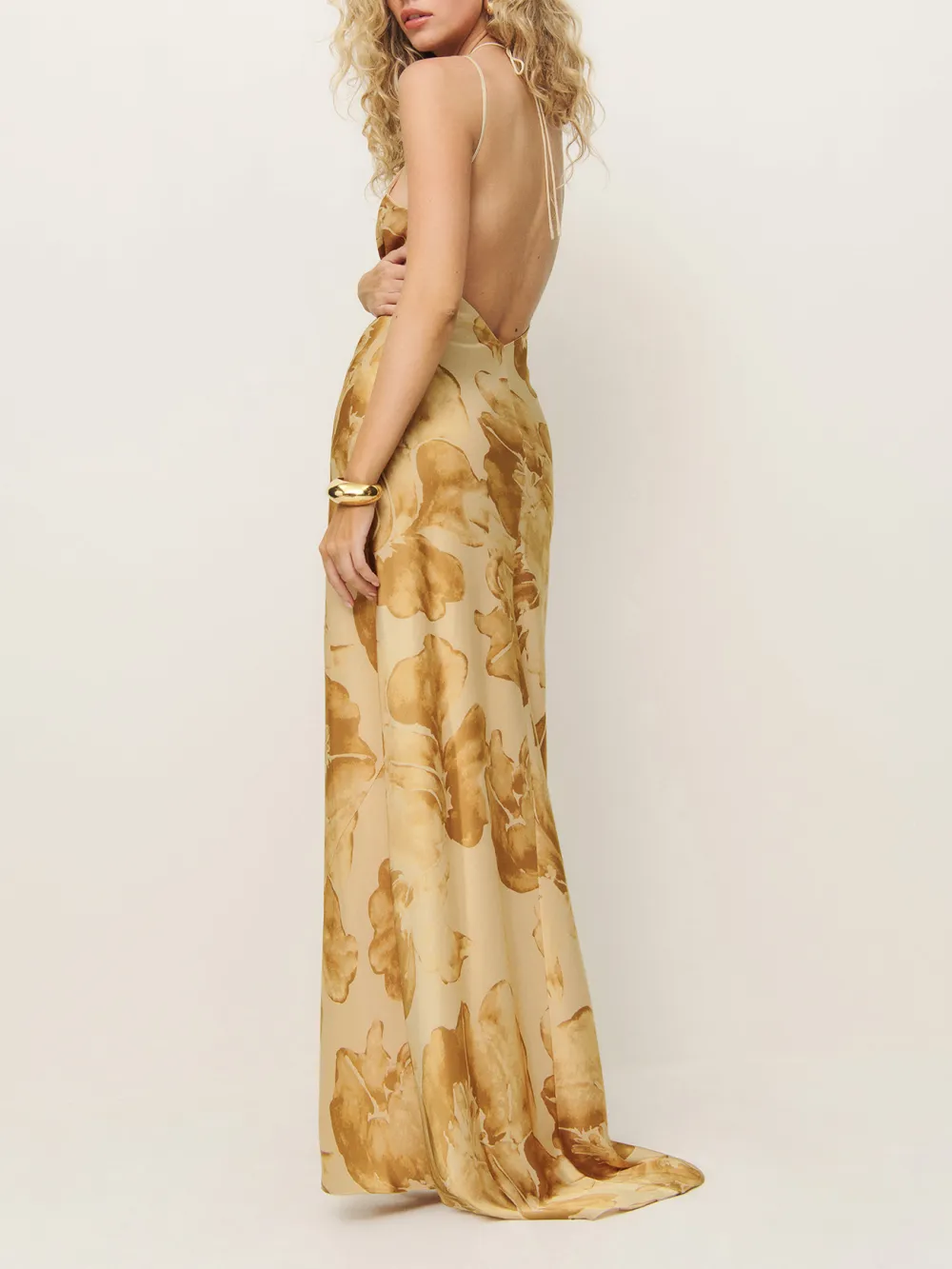 Sleeveless Floral Print Maxi Dress