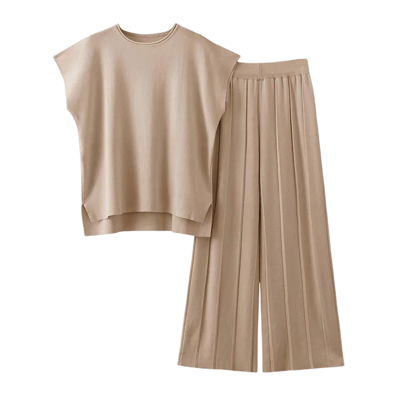 6PACK/9PACK-Knit Pullover Tops High Waisted Pants Outfits