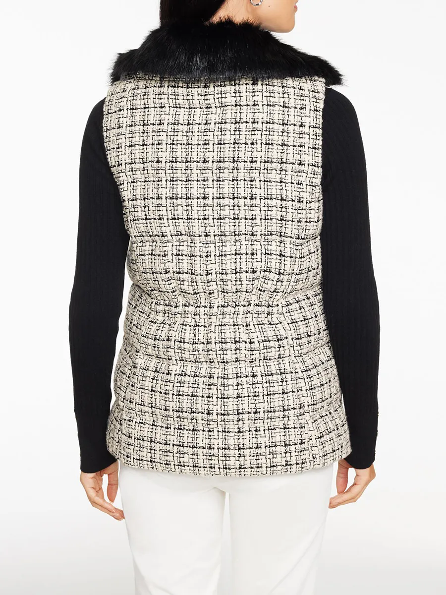 Women's Unique Knitted Down Jacket Made Of Pure Cotton