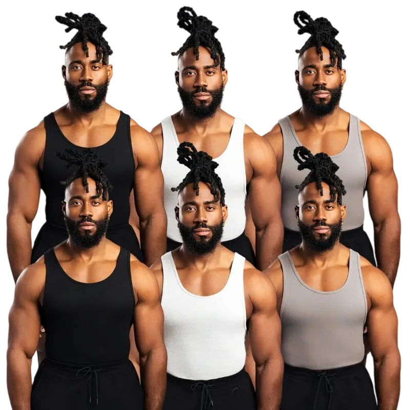 9PACK-Tank Top - Men's Shirt with Classic Design Fitness Wear Athletic Wear