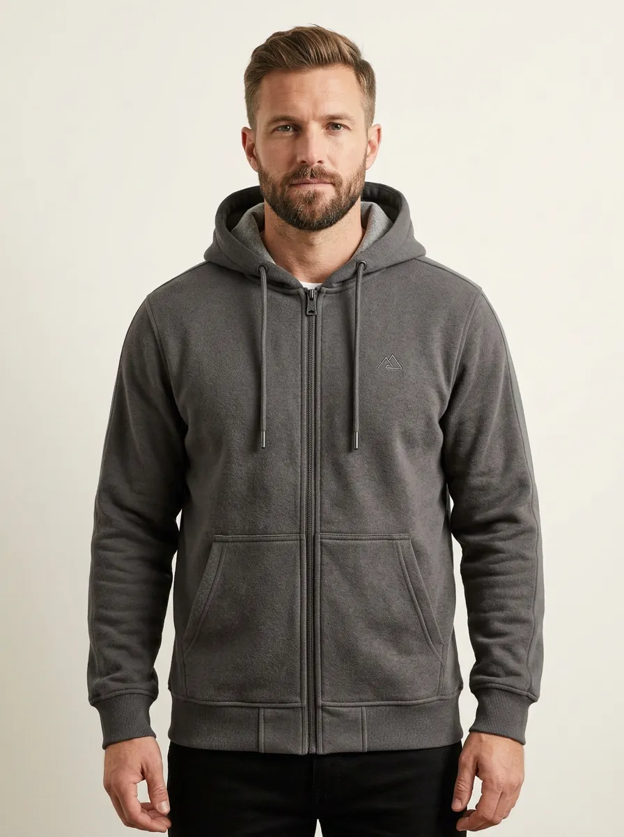 Classic Mountain Graphic Zip-Up Active Look Men's Sport Jacket