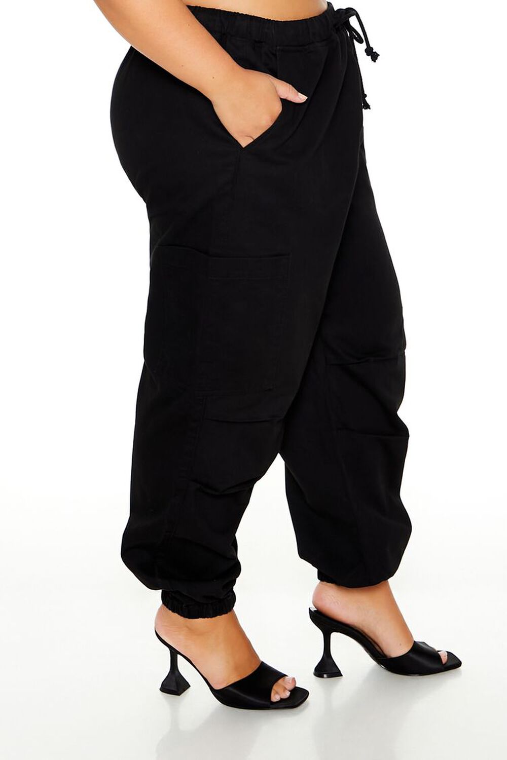 Plus Size High-Rise Cargo Joggers