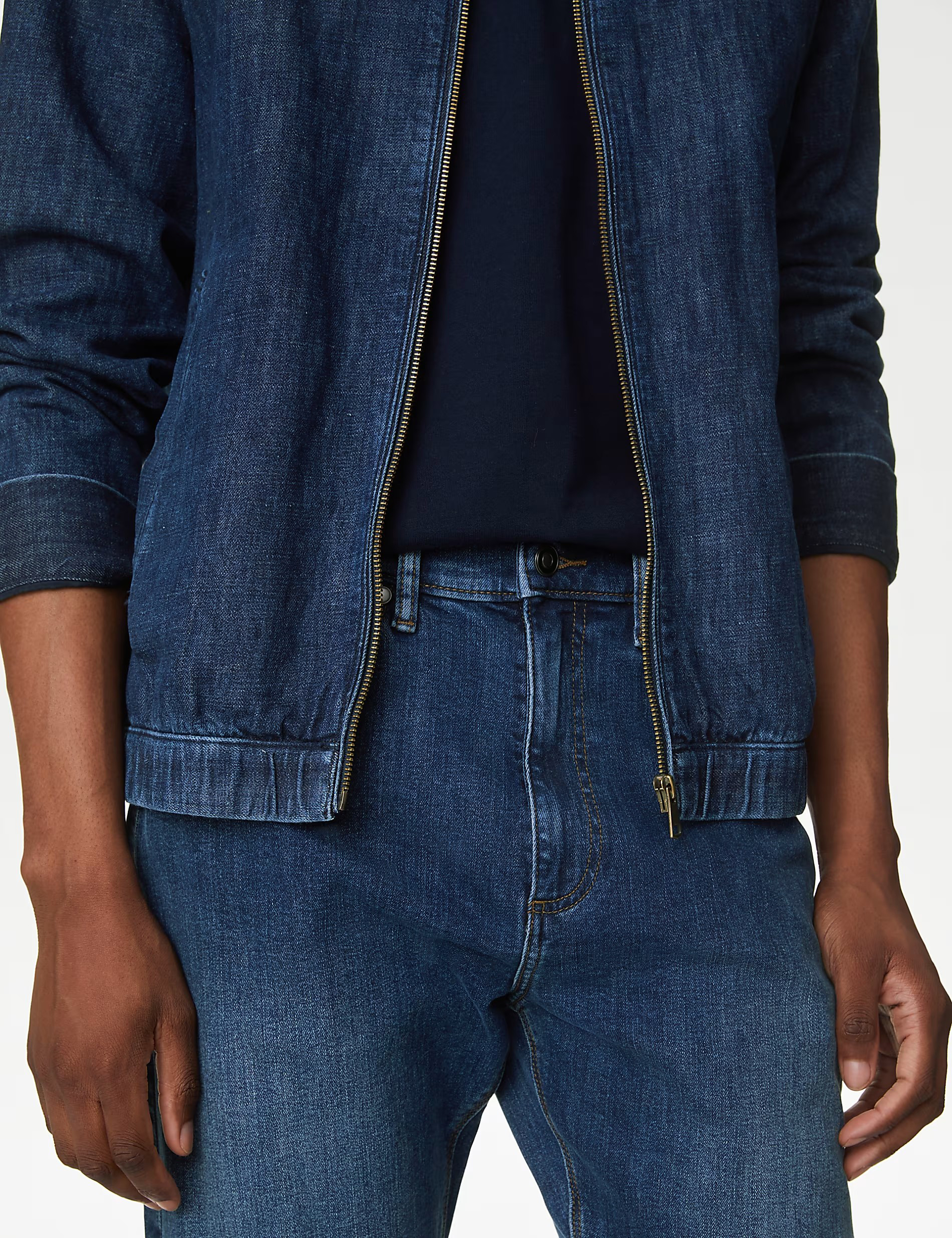 Men's Black Loose Fit Stretch Casual Jeans