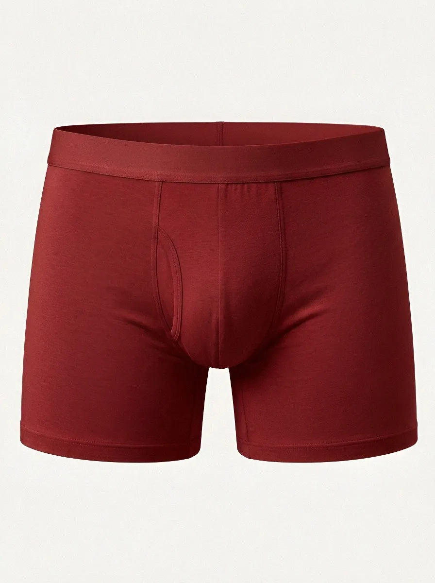 Men's Elastic Waistband Minimalist Design 3-Pack Boxer Briefs