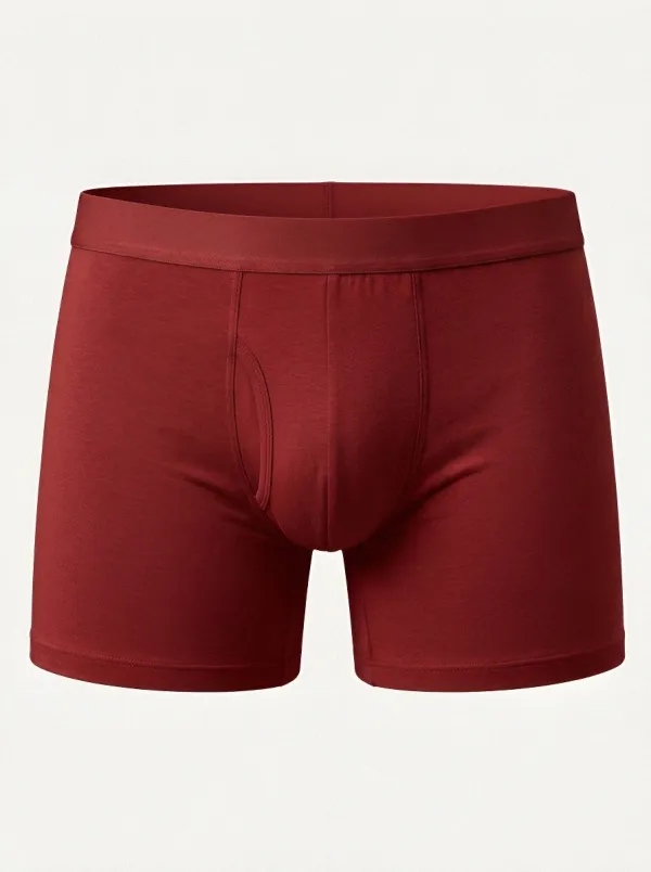 Men's Elastic Waistband Minimalist Design 3-Pack Boxer Briefs