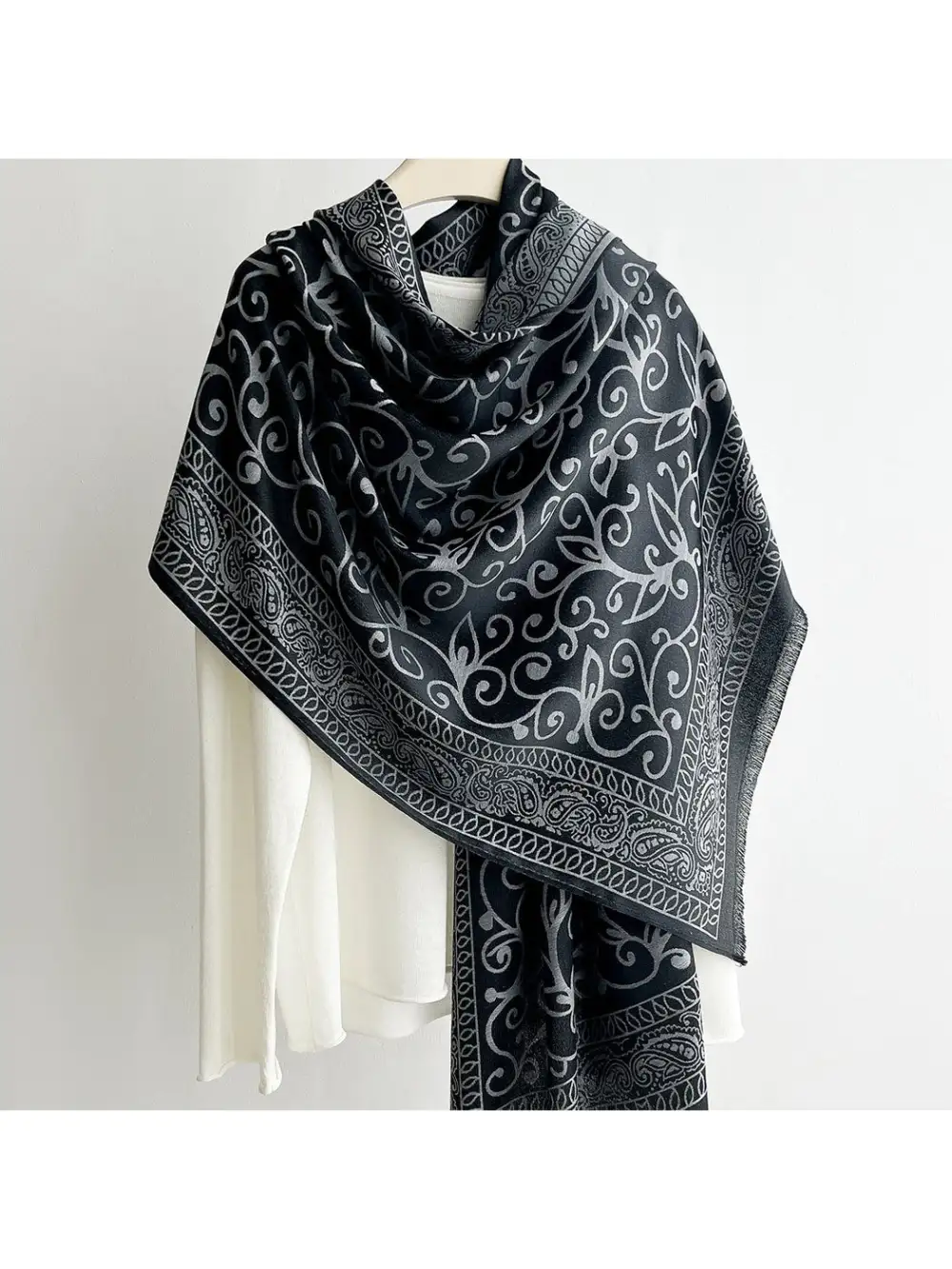 Summer Scrollwork Print Scarf Wrap