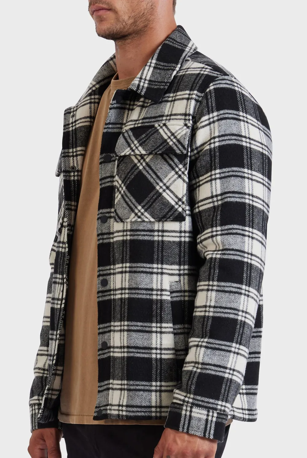 Checkered Wool Blend Jacket