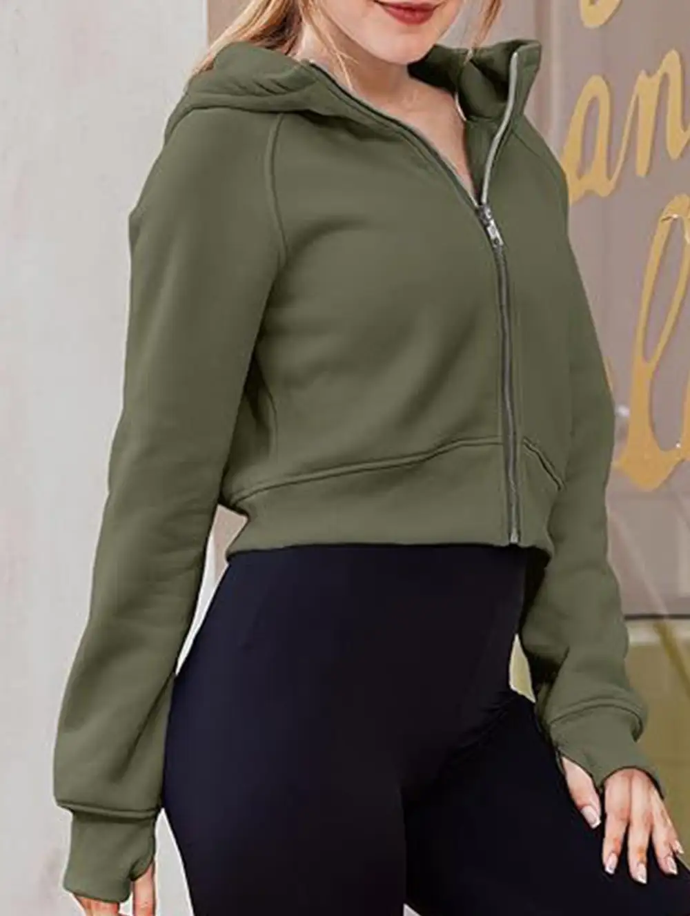 Hooded Short Fleece Sweatshirt Shorts