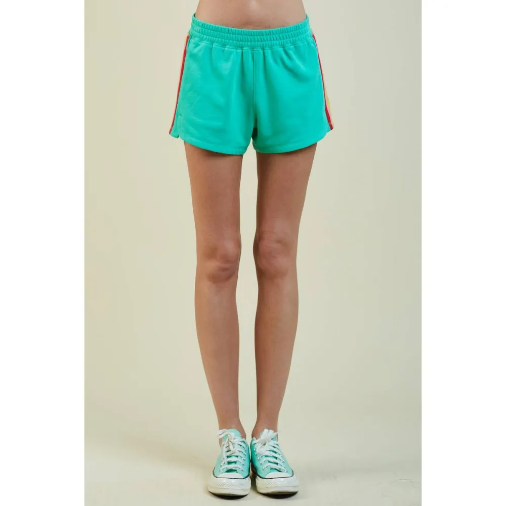 Polished Striped Casual Shorts