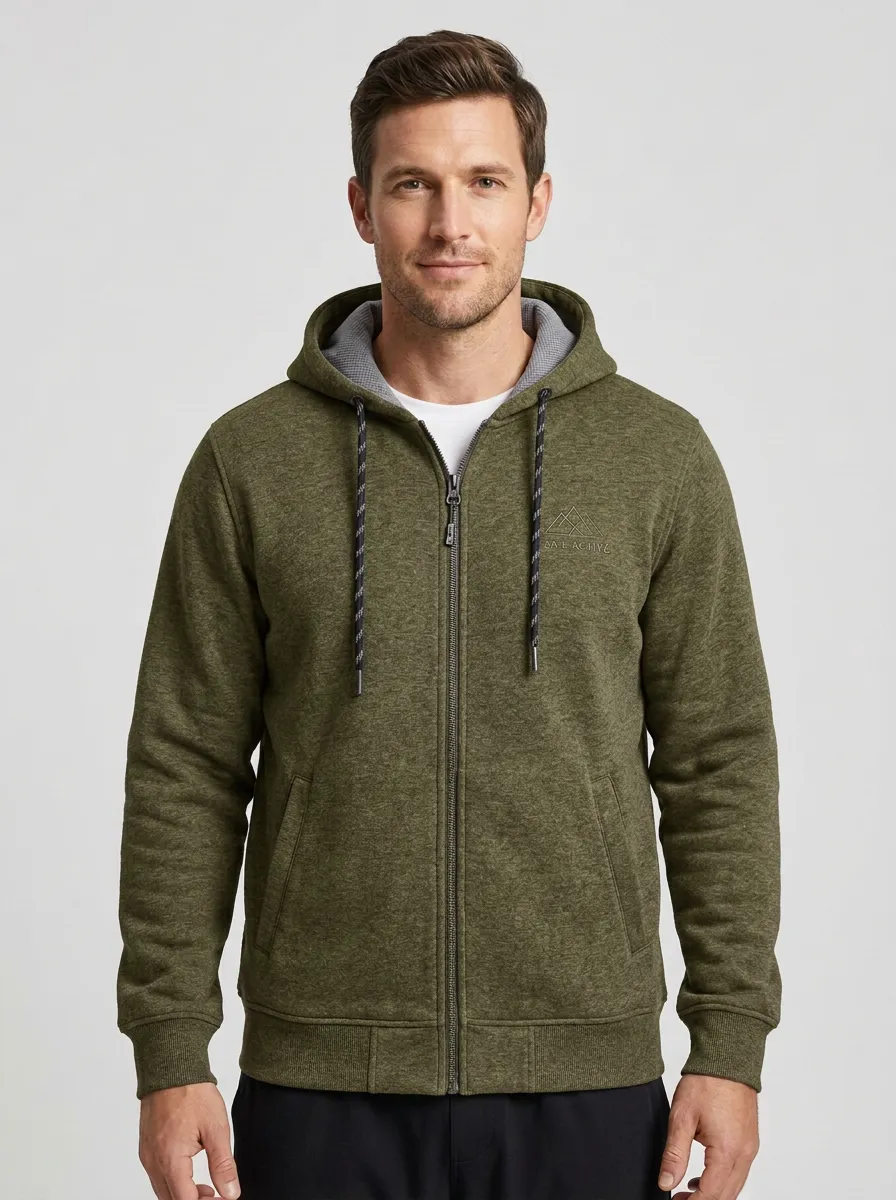 Classic Mountain Graphic Zip-Up Sport Look Men's Sport Jacket