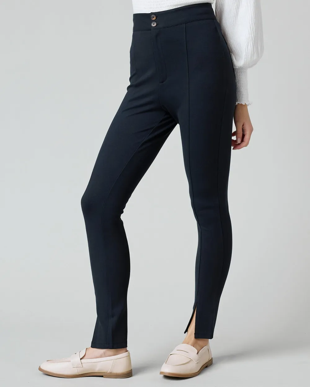 Black Ankle Slit Pant