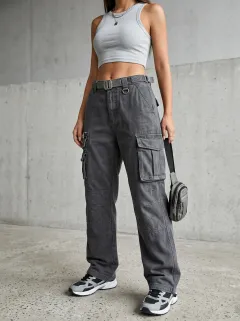 Flexible Multi Pocket Fit Women's Multi Pocket Cargo Pants