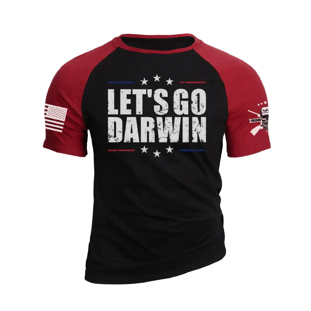 LETS GO DARWIN RAGLAN GRAPHIC TEE