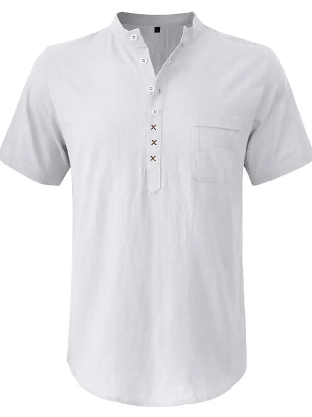 Classic Short-Sleeve Linen-Blend Polo Shirt