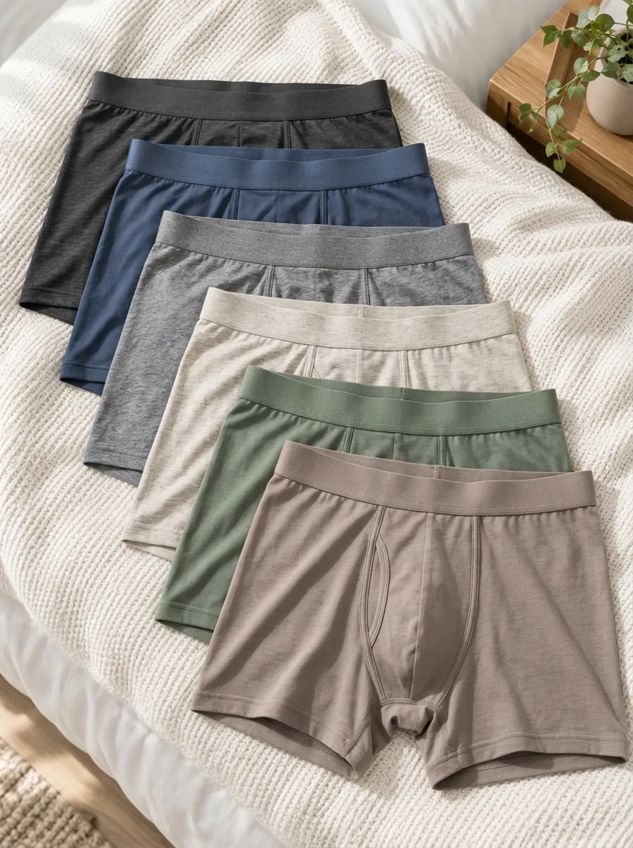 Men's Daily Essentials Basic Cotton Boxer Briefs Set